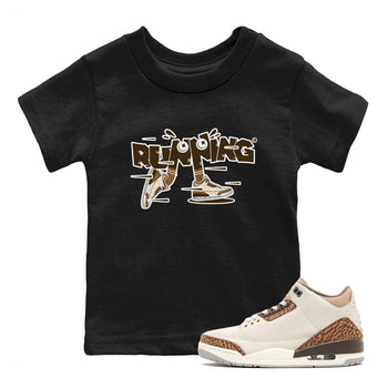 Air Jordan 3 Palomino Sneaker Match Tees Running Shoes Sneaker Tees AJ3 Palomino Sneaker Release Tees Kids Shirts Black 1