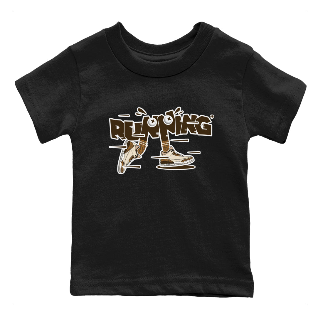 Air Jordan 3 Palomino Sneaker Match Tees Running Shoes Sneaker Tees AJ3 Palomino Sneaker Release Tees Kids Shirts Black 2