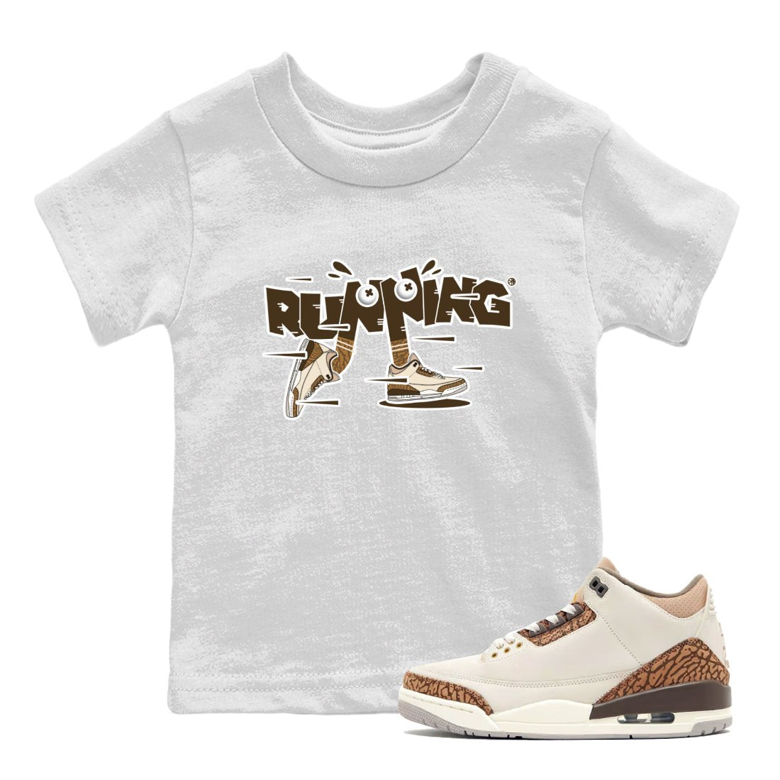 Air Jordan 3 Palomino Sneaker Match Tees Running Shoes Sneaker Tees AJ3 Palomino Sneaker Release Tees Kids Shirts White 1