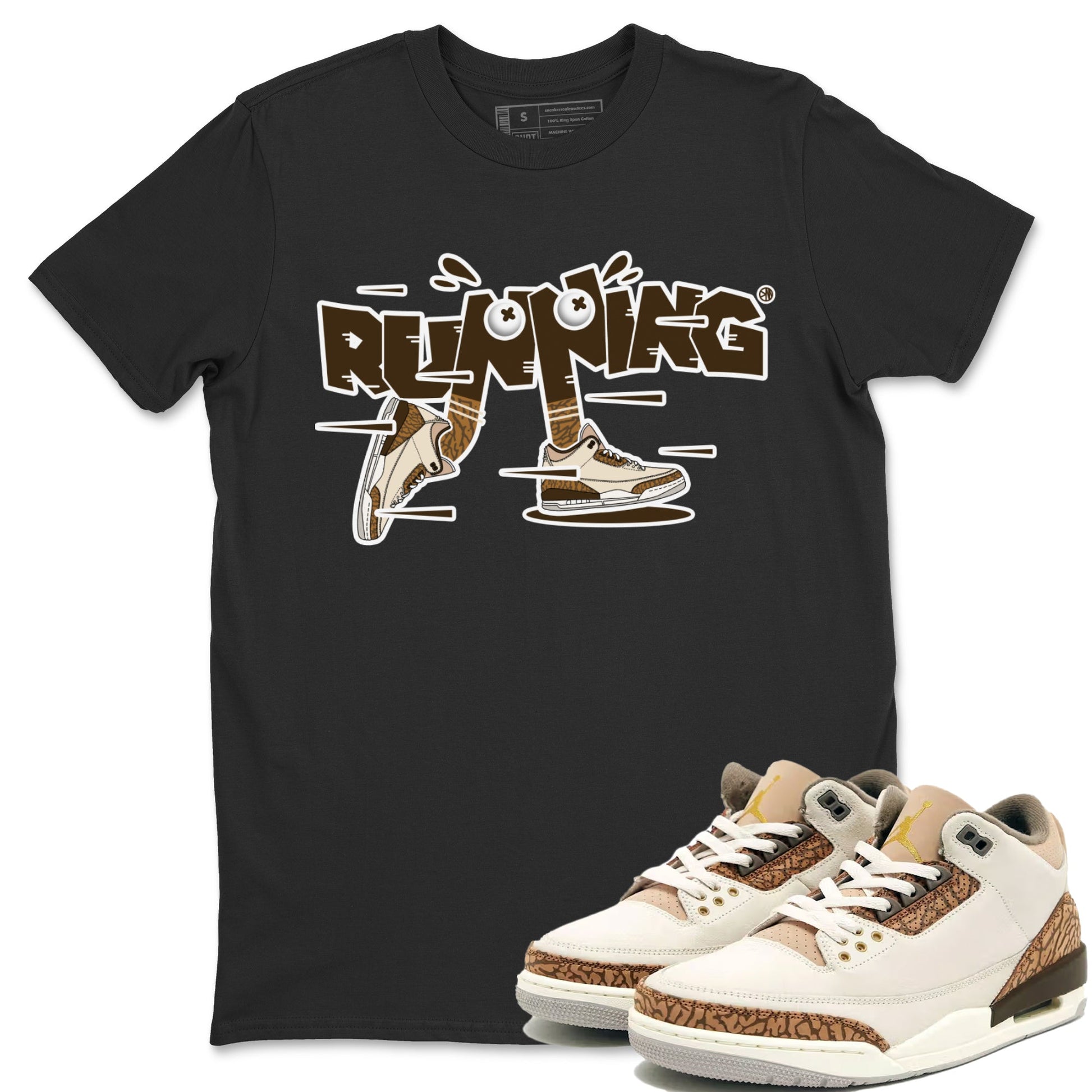 Air Jordan 3 Palomino Sneaker Match Tees Running Shoes Sneaker Tees AJ3 Palomino Sneaker Release Tees Unisex Shirts Black 1