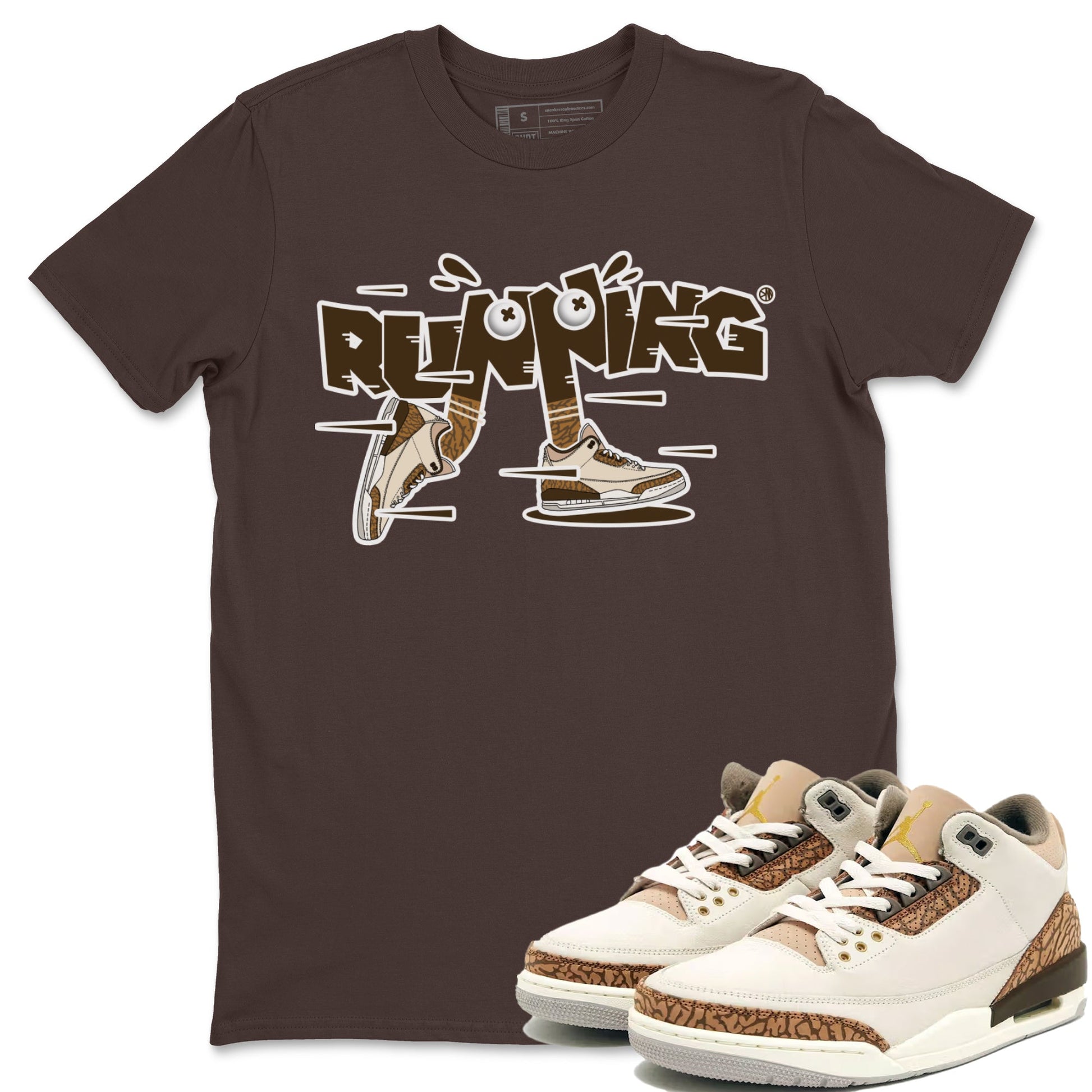 Air Jordan 3 Palomino Sneaker Match Tees Running Shoes Sneaker Tees AJ3 Palomino Sneaker Release Tees Unisex Shirts Dark Chocolate 1