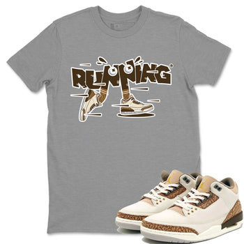 Air Jordan 3 Palomino Sneaker Match Tees Running Shoes Sneaker Tees AJ3 Palomino Sneaker Release Tees Unisex Shirts Heather Grey 1