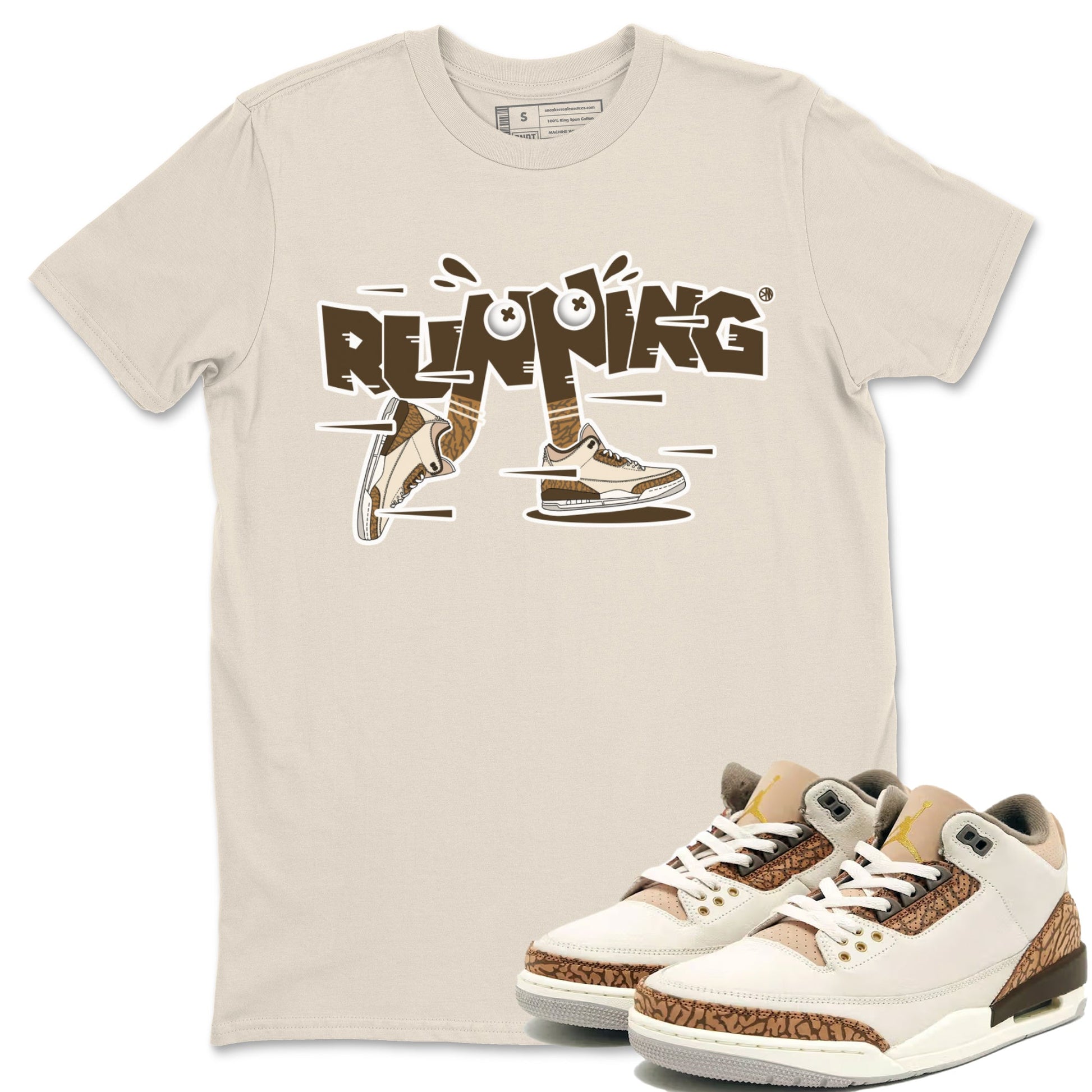 Air Jordan 3 Palomino Sneaker Match Tees Running Shoes Sneaker Tees AJ3 Palomino Sneaker Release Tees Unisex Shirts Natural 1