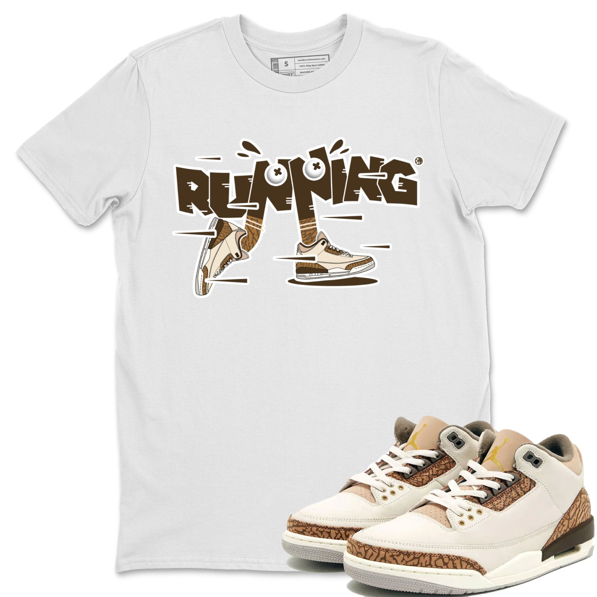 Air Jordan 3 Palomino Sneaker Match Tees Running Shoes Sneaker Tees AJ3 Palomino Sneaker Release Tees Unisex Shirts White 1