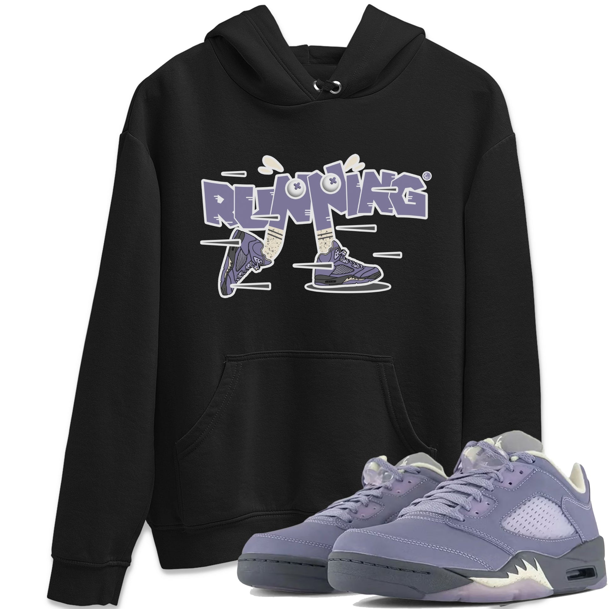 Air Jordan 5 Indigo Haze Sneaker Match Tees Running Shoes Sneaker Tees AJ5 Indigo Haze Sneaker Release Tees Unisex Shirts Black 1