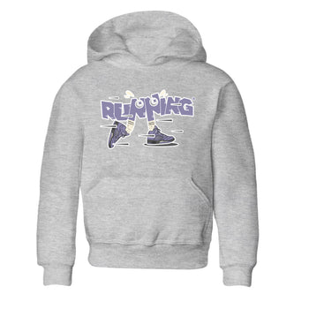 Air Jordan 5 Indigo Haze Sneaker Match Tees Running Shoes Sneaker Tees AJ5 Indigo Haze Sneaker Release Tees Kids Shirts Heather Grey 2