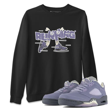 Air Jordan 5 Indigo Haze Sneaker Match Tees Running Shoes Sneaker Tees AJ5 Indigo Haze Sneaker Release Tees Unisex Shirts Black 1