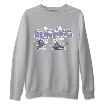 Air Jordan 5 Indigo Haze Sneaker Match Tees Running Shoes Sneaker Tees AJ5 Indigo Haze Sneaker Release Tees Unisex Shirts Heather Grey 2