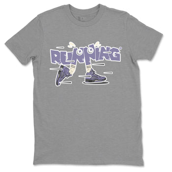 Air Jordan 5 Indigo Haze Sneaker Match Tees Running Shoes Sneaker Tees AJ5 Indigo Haze Sneaker Release Tees Unisex Shirts Heather Grey 2