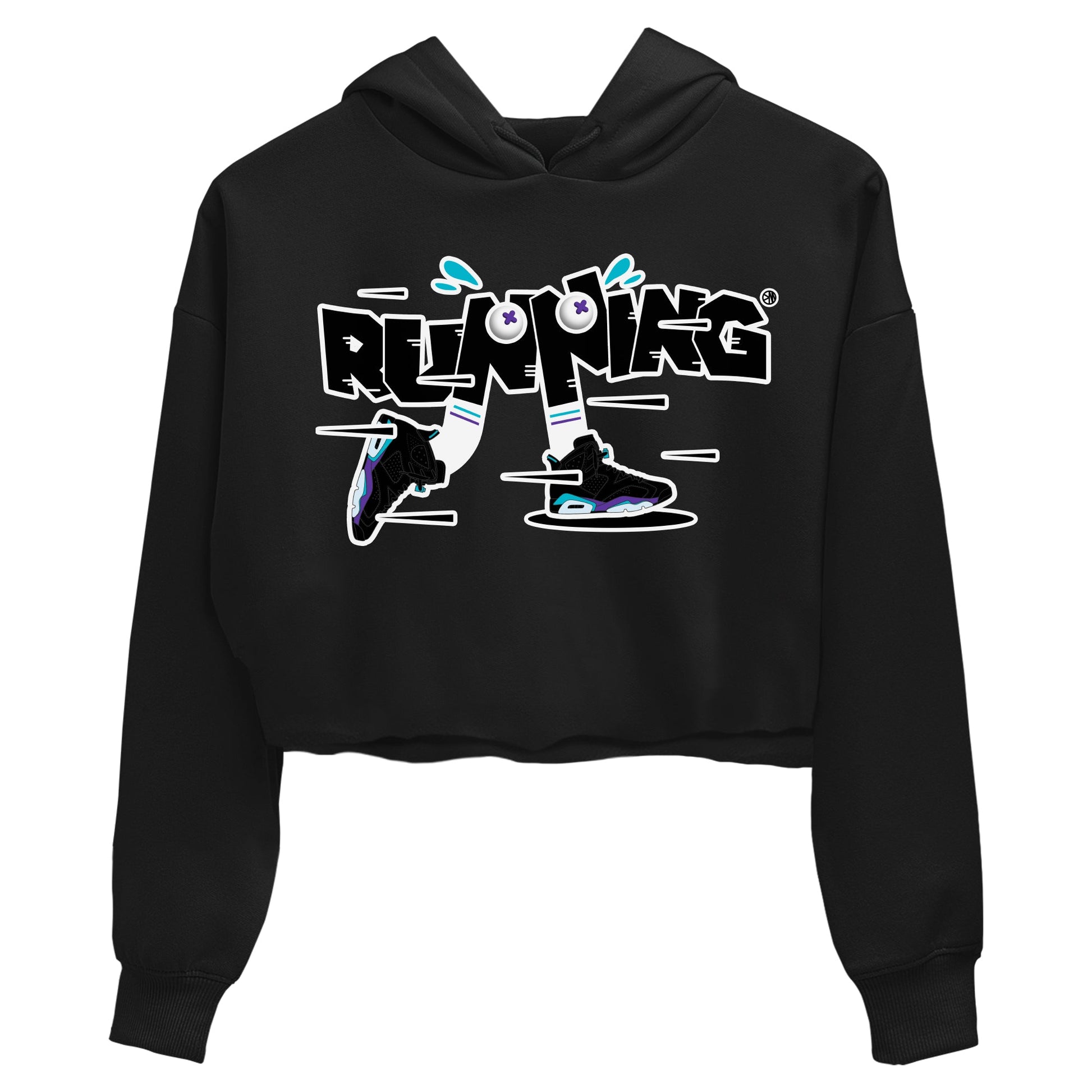 Air Jordan 6 Aqua Sneaker Match Tees Running Shoes Sneaker Tees AJ6 Aqua Sneaker Release Tees Women's Shirts Black 2
