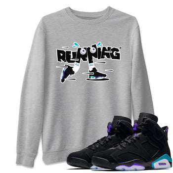Air Jordan 6 Aqua Sneaker Match Tees Running Shoes Sneaker Tees AJ6 Aqua Sneaker Release Tees Unisex Shirts Heather Grey 1