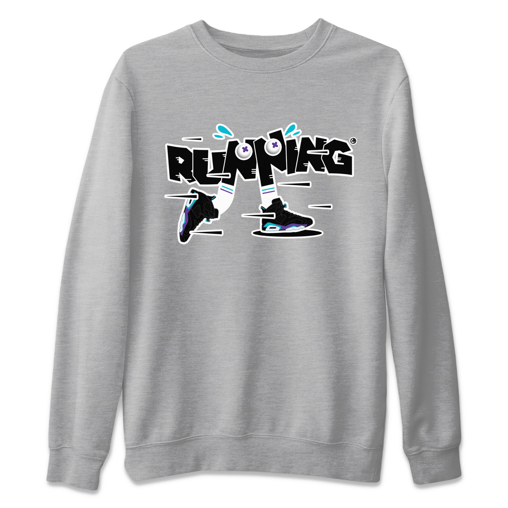 Air Jordan 6 Aqua Sneaker Match Tees Running Shoes Sneaker Tees AJ6 Aqua Sneaker Release Tees Unisex Shirts Heather Grey 2