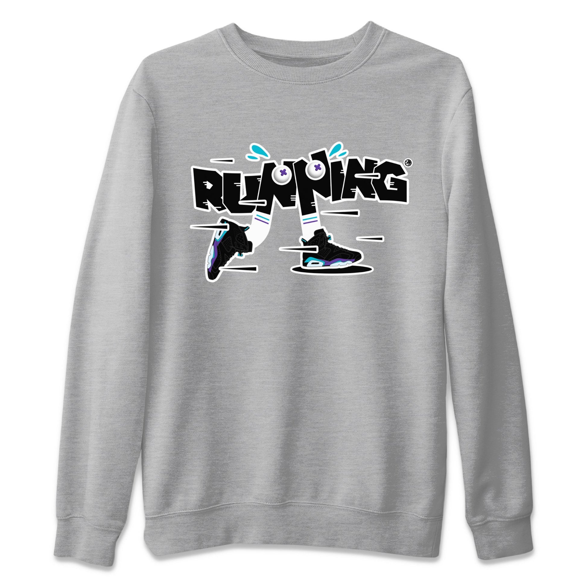 Air Jordan 6 Aqua Sneaker Match Tees Running Shoes Sneaker Tees AJ6 Aqua Sneaker Release Tees Unisex Shirts Heather Grey 2
