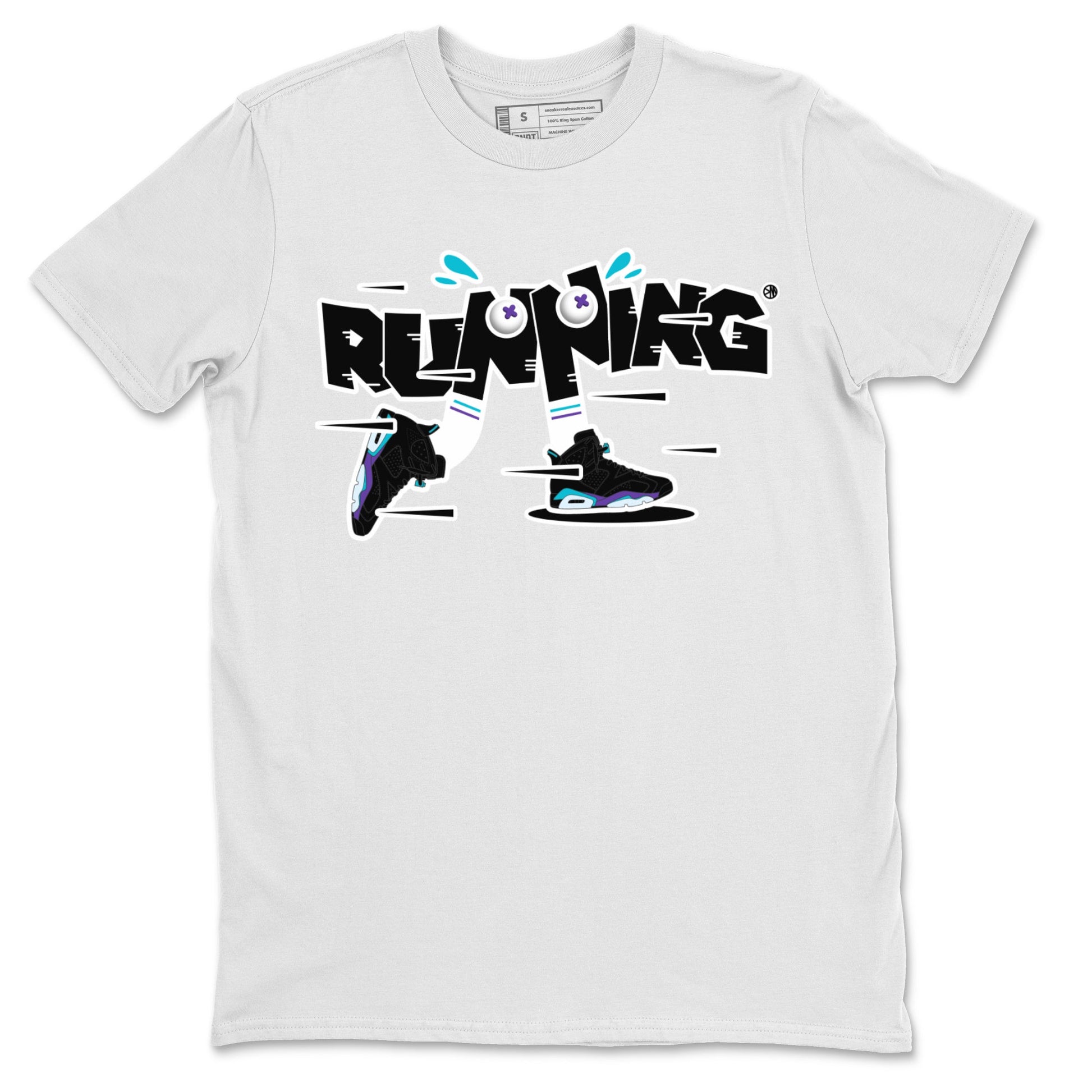 Air Jordan 6 Aqua Sneaker Match Tees Running Shoes Sneaker Tees AJ6 Aqua Sneaker Release Tees Unisex Shirts White 2