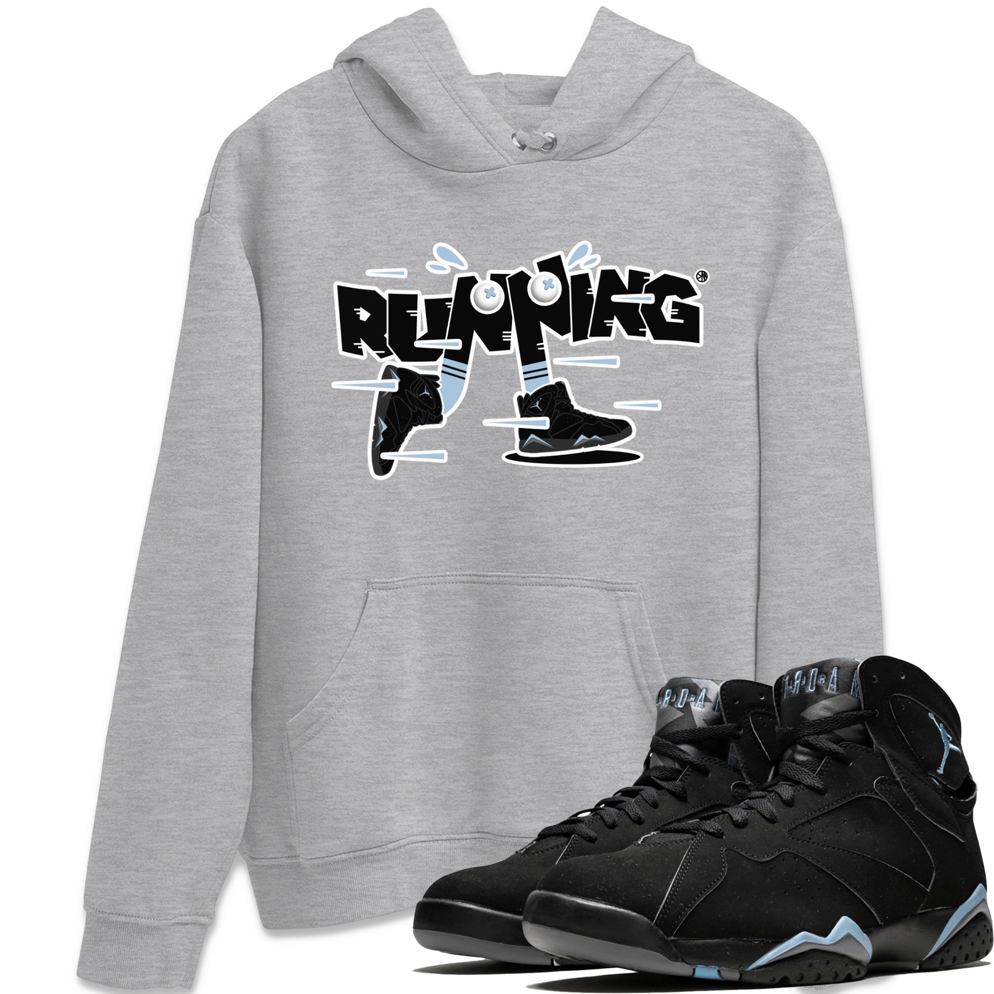 Air Jordan 7 Chambray Sneaker Match Tees Running Shoes Sneaker Tees AJ7 Chambray Sneaker Release Tees Unisex Shirts Heather Grey 1