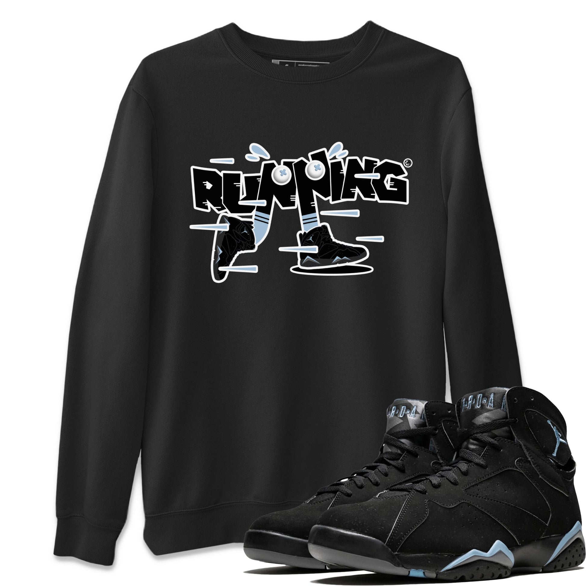 Air Jordan 7 Chambray Sneaker Match Tees Running Shoes Sneaker Tees AJ7 Chambray Sneaker Release Tees Unisex Shirts Black 1
