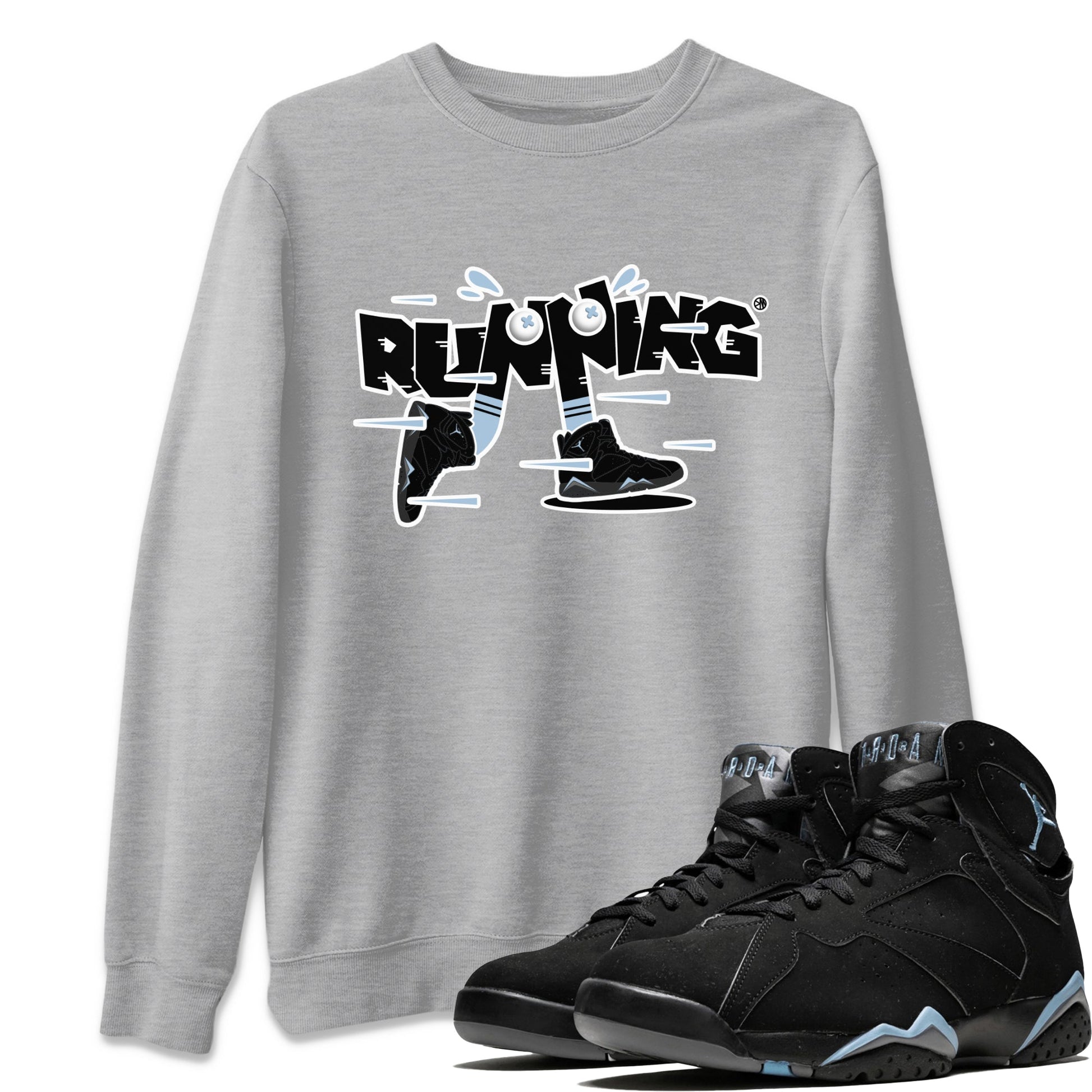 Air Jordan 7 Chambray Sneaker Match Tees Running Shoes Sneaker Tees AJ7 Chambray Sneaker Release Tees Unisex Shirts Heather Grey 1