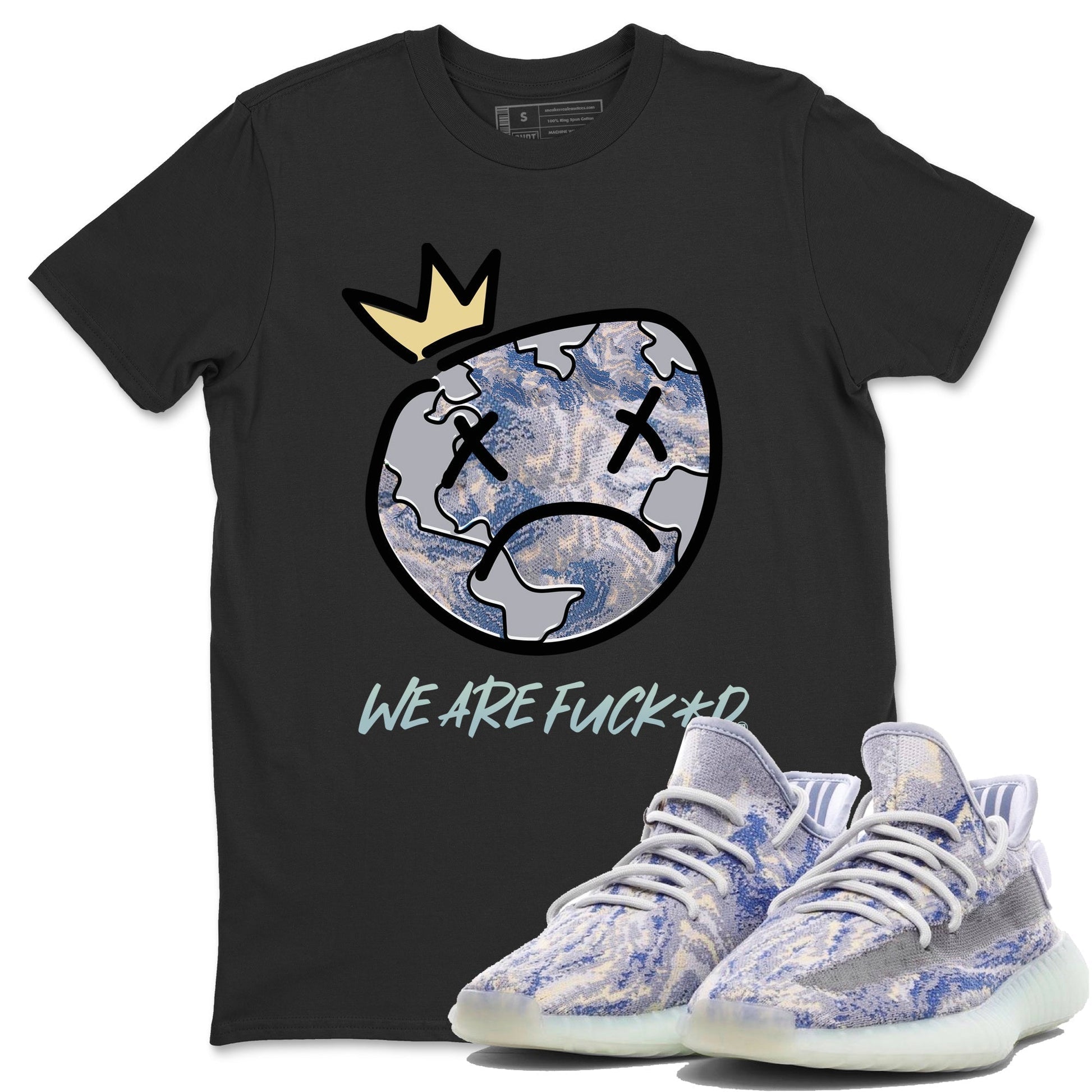 Yeezy 350 MX Blue Sneaker Match Tees Sad Earth Sneaker Tees Yeezy 350 MX Blue Sneaker Release Tees Unisex Shirts