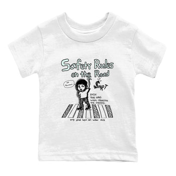 3s Green Glow shirt to match jordans Safety Rules On The Road sneaker tees Air Jordan 3 Green Glow SNRT sneaker release tees baby toddler White 2 cotton Shirt