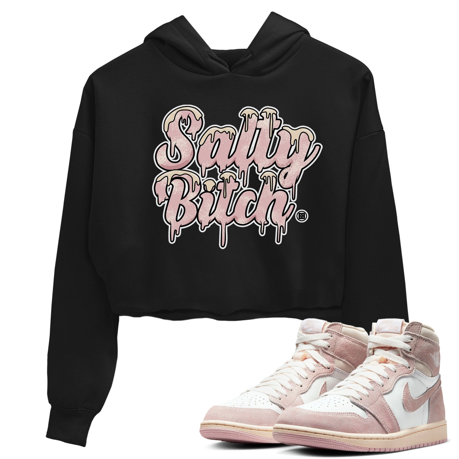Air Jordan 1 Washed Pink Sneaker Match Tees Salty Bitch Sneaker Tees Air Jordan 1 High OG WMNS Washed Pink Sneaker Release Tees Women's Shirts Black 1