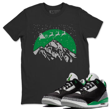Jordan 3 Pine Green Sneaker Match Tees Santa Silhouette Sneaker Tees Jordan 3 Pine Green Sneaker Release Tees Unisex Shirts
