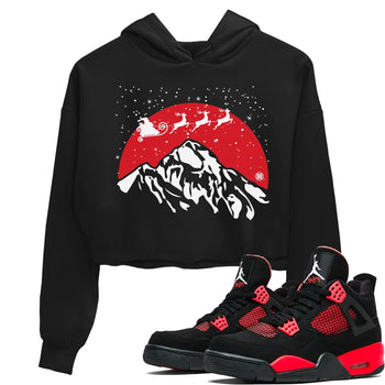 Jordan 4 Red Thunder Sneaker Match Tees Santa Silhouette Sneaker Tees Jordan 4 Red Thunder Sneaker Release Tees Women's Shirts