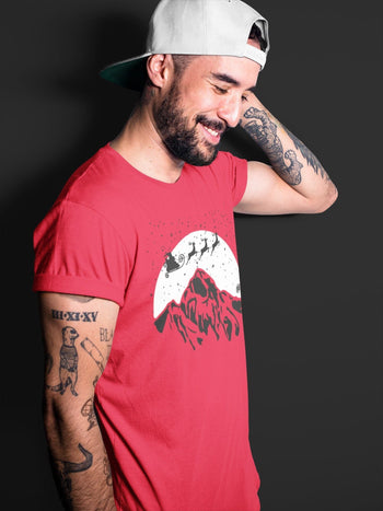 Jordan 4 Red Thunder Sneaker Match Tees Santa Silhouette Sneaker Tees Jordan 4 Red Thunder Sneaker Release Tees Unisex Shirts