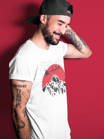 Jordan 4 Red Thunder Sneaker Match Tees Santa Silhouette Sneaker Tees Jordan 4 Red Thunder Sneaker Release Tees Unisex Shirts