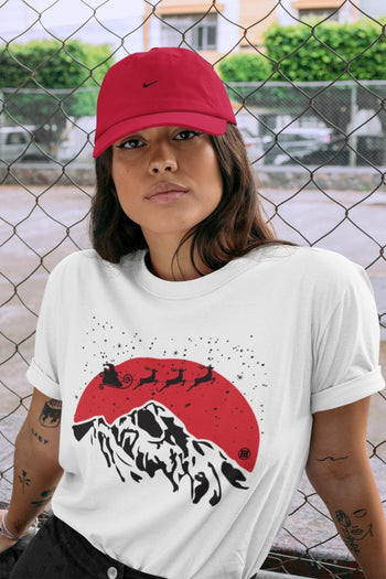 Jordan 4 Red Thunder Sneaker Match Tees Santa Silhouette Sneaker Tees Jordan 4 Red Thunder Sneaker Release Tees Unisex Shirts