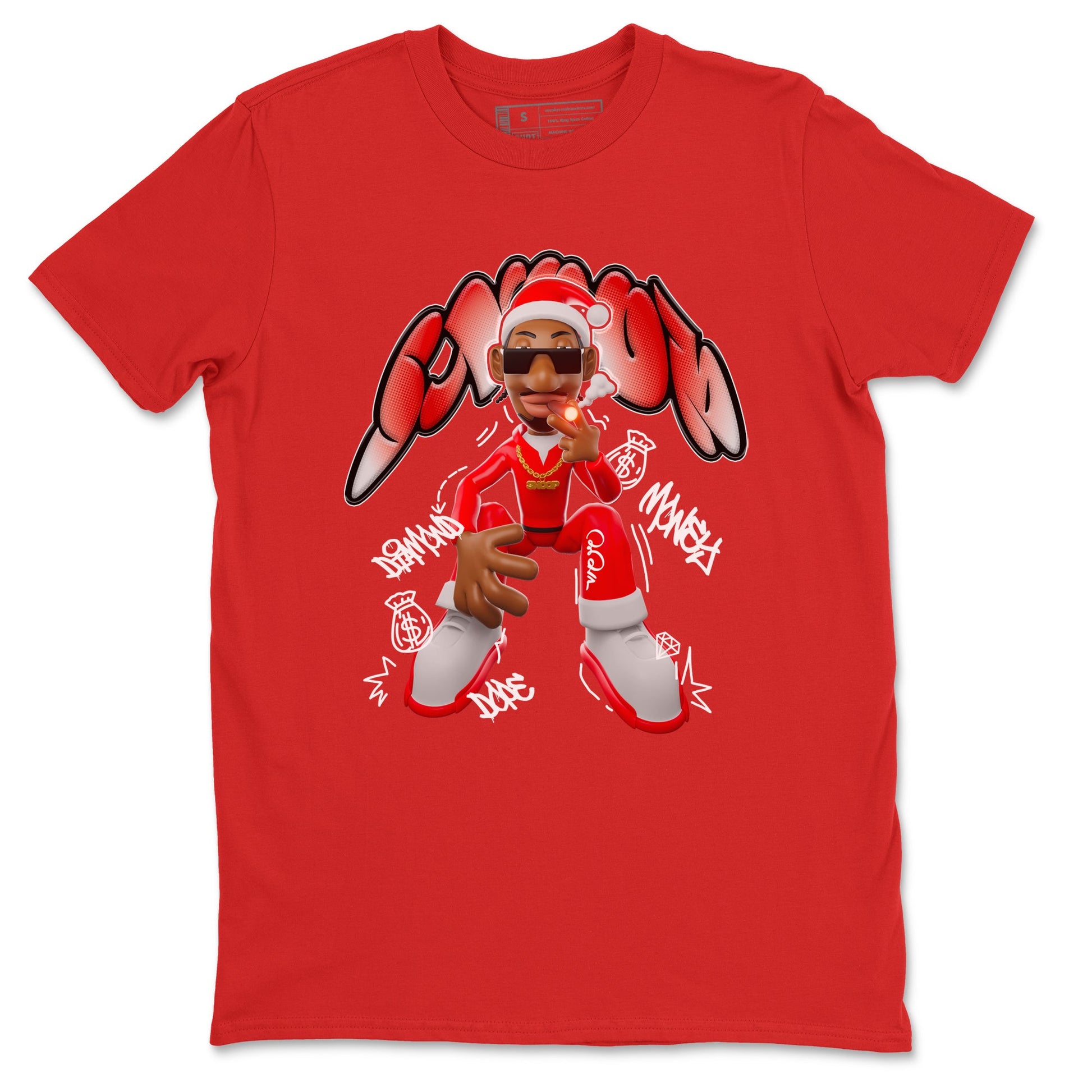 Air Jordan 12 Cherry shirt to match jordans Santa Snoop sneaker tees christmas gift Xmas outfit AJ12 Cherry SNRT Sneaker Release Tees Unisex Red 2 T-Shirt