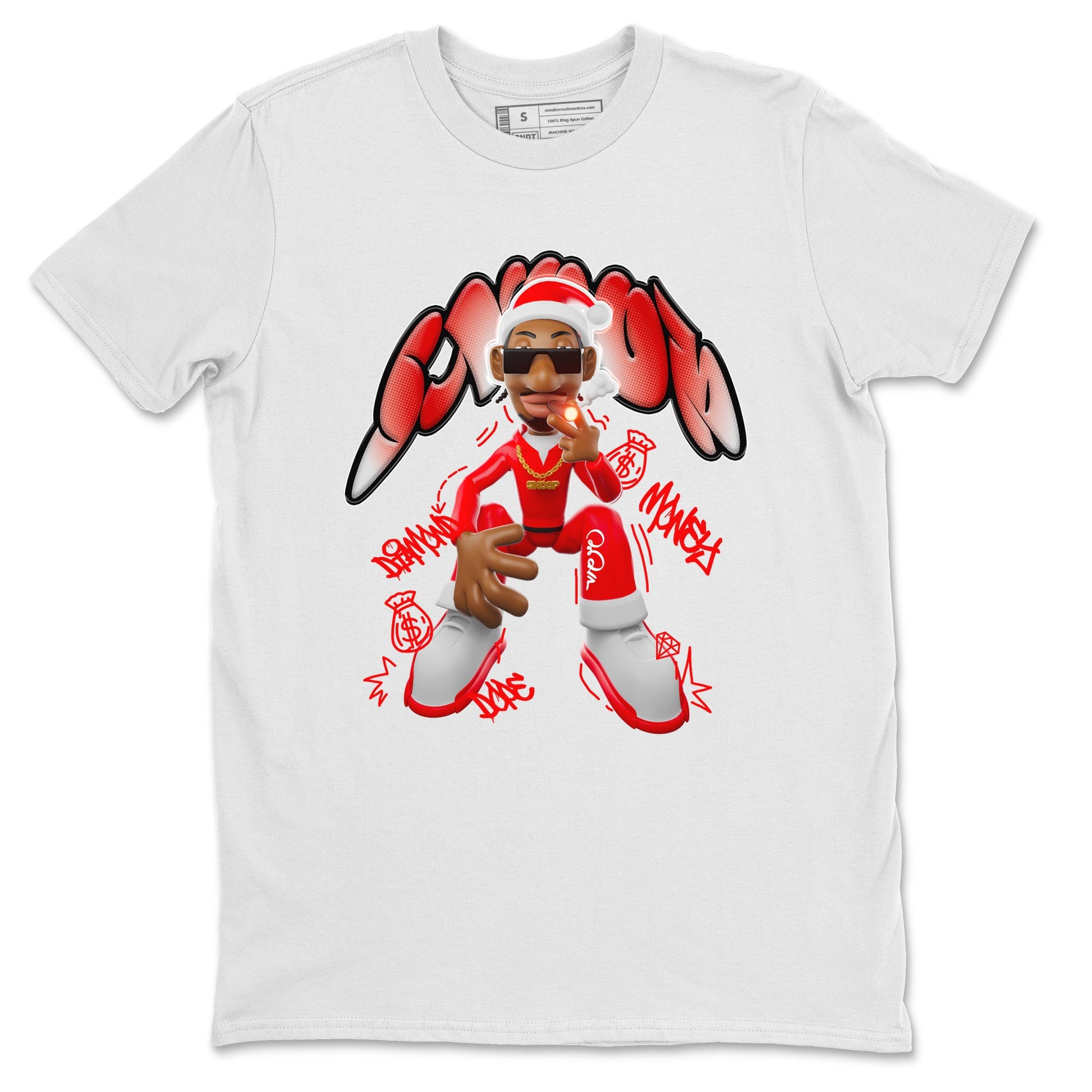 Air Jordan 12 Cherry shirt to match jordans Santa Snoop sneaker tees christmas gift Xmas outfit AJ12 Cherry SNRT Sneaker Release Tees Unisex White 2 T-Shirt