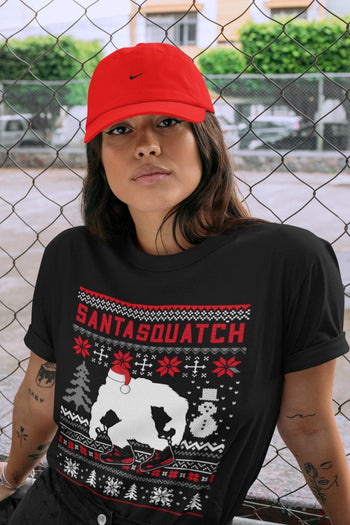 Jordan 4 Red Thunder Sneaker Match Tees Santa Squatch Sneaker Tees Jordan 4 Red Thunder Sneaker Release Tees Unisex Shirts