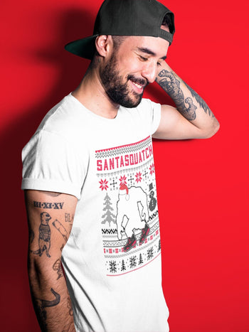 Jordan 4 Red Thunder Sneaker Match Tees Santa Squatch Sneaker Tees Jordan 4 Red Thunder Sneaker Release Tees Unisex Shirts