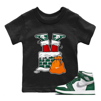 Jordan 1 Gorge Green Sneaker Match Tees Santa Stuck In Chimney Sneaker Tees Jordan 1 Gorge Green Sneaker Release Tees Kids Shirts