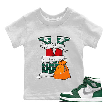 Jordan 1 Gorge Green Sneaker Match Tees Santa Stuck In Chimney Sneaker Tees Jordan 1 Gorge Green Sneaker Release Tees Kids Shirts