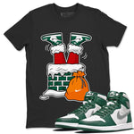 Jordan 1 Gorge Green Sneaker Match Tees Santa Stuck In Chimney Sneaker Tees Jordan 1 Gorge Green Sneaker Release Tees Unisex Shirts