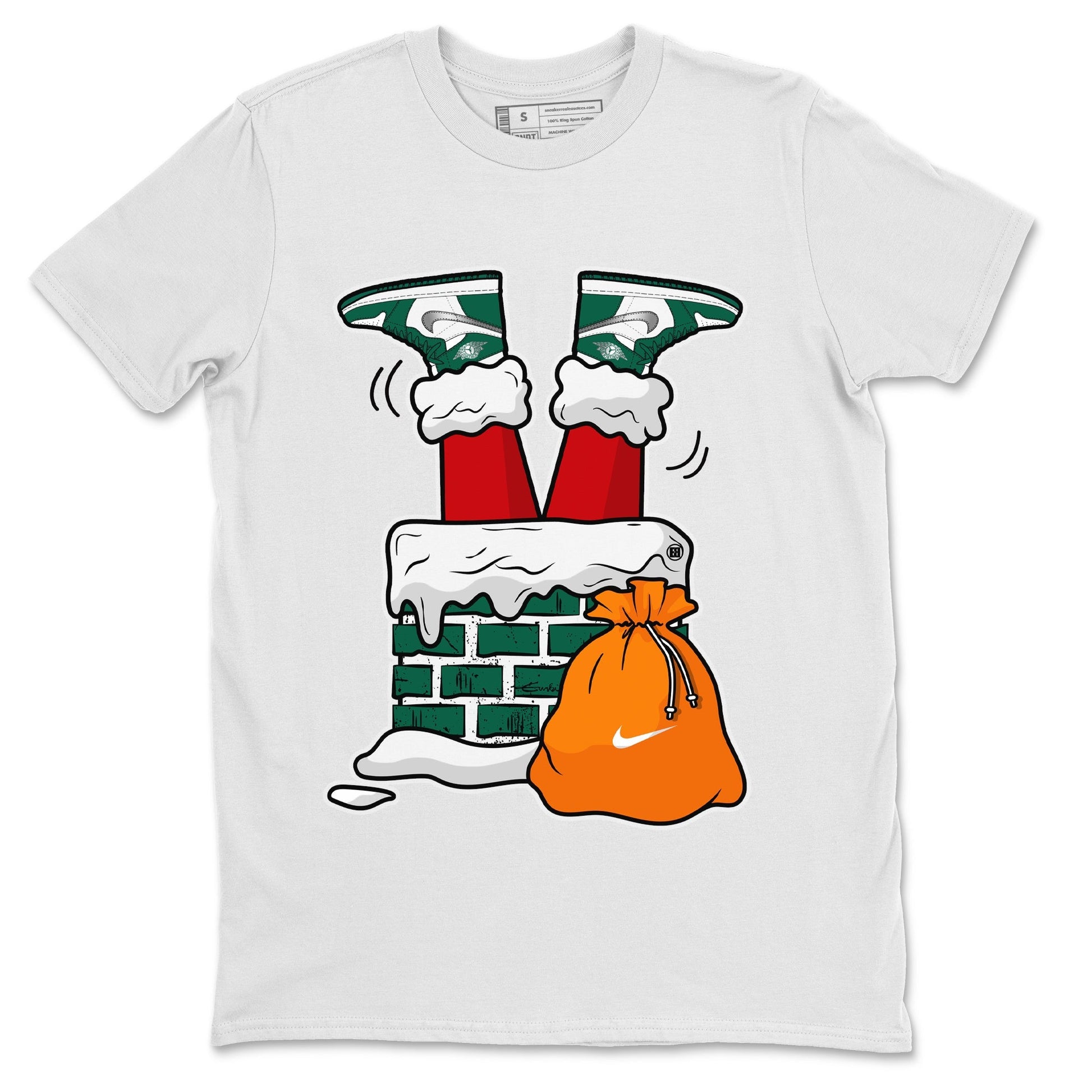 Jordan 1 Gorge Green Sneaker Match Tees Santa Stuck In Chimney Sneaker Tees Jordan 1 Gorge Green Sneaker Release Tees Unisex Shirts