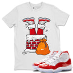 Jordan 11 Cherry Sneaker Match Tees Santa Stuck In Chimney Sneaker Tees Jordan 11 Cherry Sneaker Release Tees Unisex Shirts