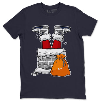 Jordan 4 Midnight Navy Sneaker Match Tees Santa Stuck In Chimney Sneaker Tees Jordan 4 Midnight Navy Sneaker Release Tees Unisex Shirts