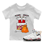 Jordan 7 Cardinal Sneaker Match Tees Santa Stuck In Chimney Sneaker Tees Jordan 7 Cardinal Sneaker Release Tees Kids Shirts