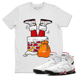 Jordan 7 Cardinal Sneaker Match Tees Santa Stuck In Chimney Sneaker Tees Jordan 7 Cardinal Sneaker Release Tees Unisex Shirts