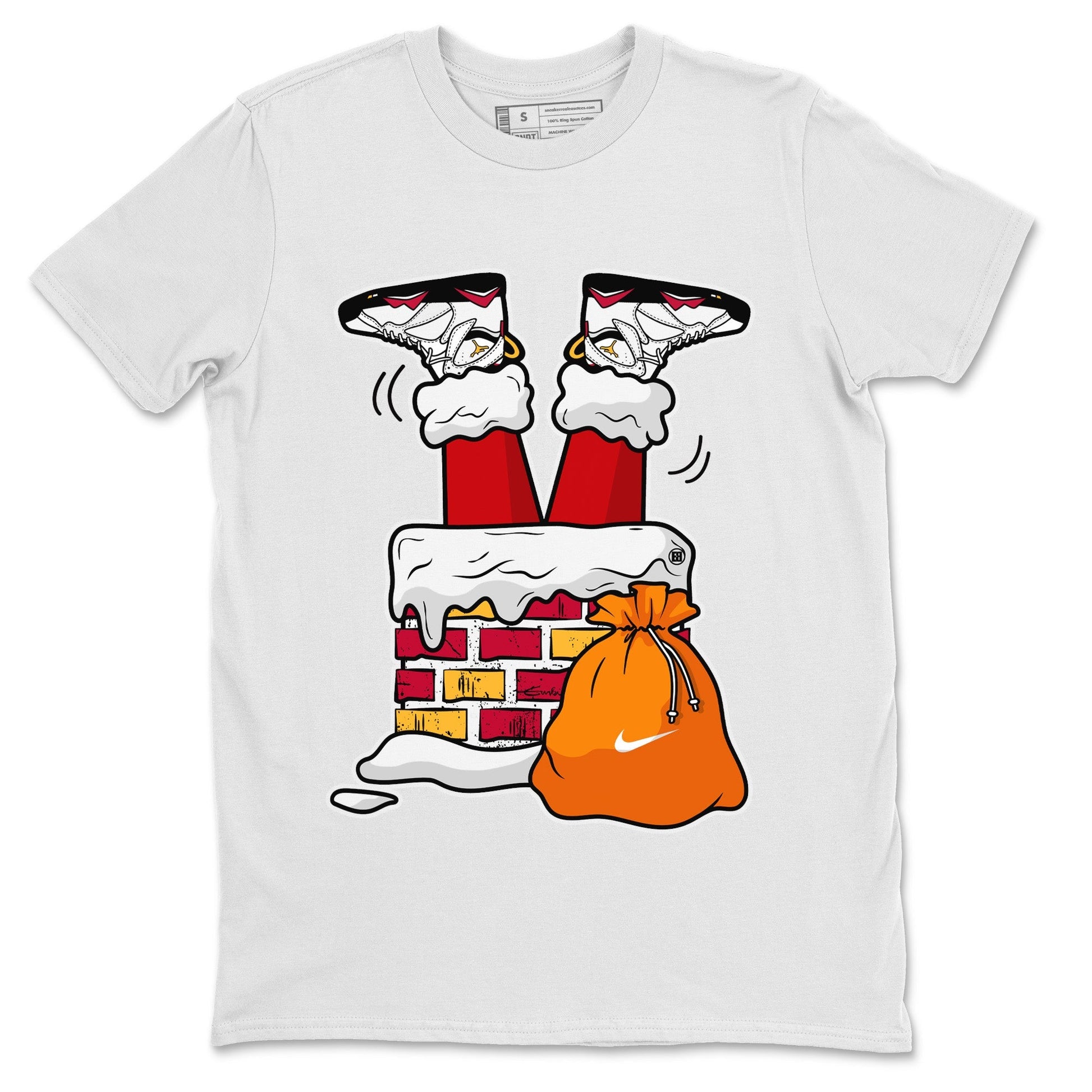 Jordan 7 Cardinal Sneaker Match Tees Santa Stuck In Chimney Sneaker Tees Jordan 7 Cardinal Sneaker Release Tees Unisex Shirts