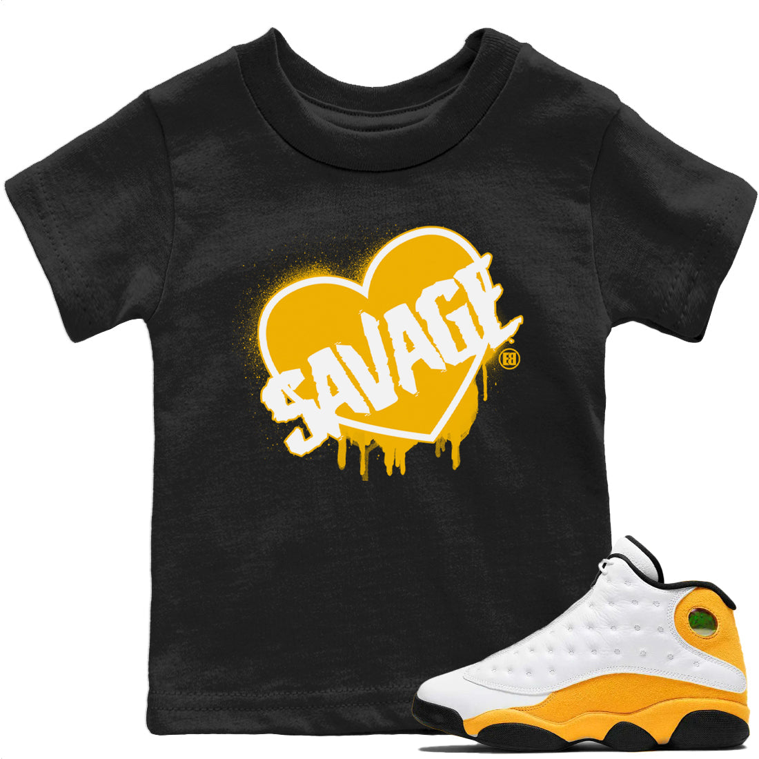 Jordan 13 Del Sol Sneaker Match Tees Savage Love Sneaker Tees Jordan 13 Del Sol Sneaker Release Tees Kids Shirts