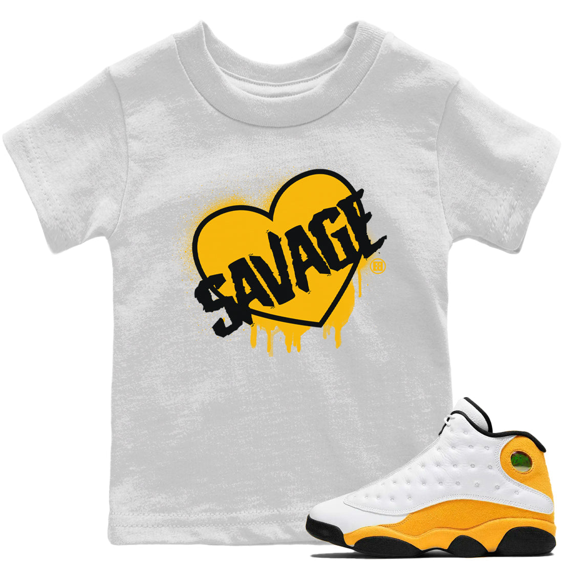 Jordan 13 Del Sol Sneaker Match Tees Savage Love Sneaker Tees Jordan 13 Del Sol Sneaker Release Tees Kids Shirts