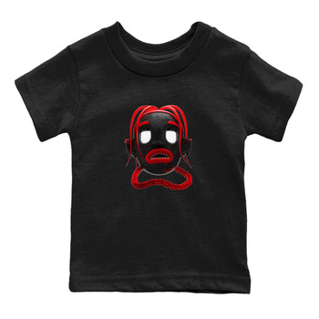 Air Jordan 6 Toro Bravo Sneaker Match Tees Goosebumps Boy Sneaker Tees 3D Graphic Design Shirts AJ6 Toro Bravo Sneaker Release Tees Kids Shirts Black 2