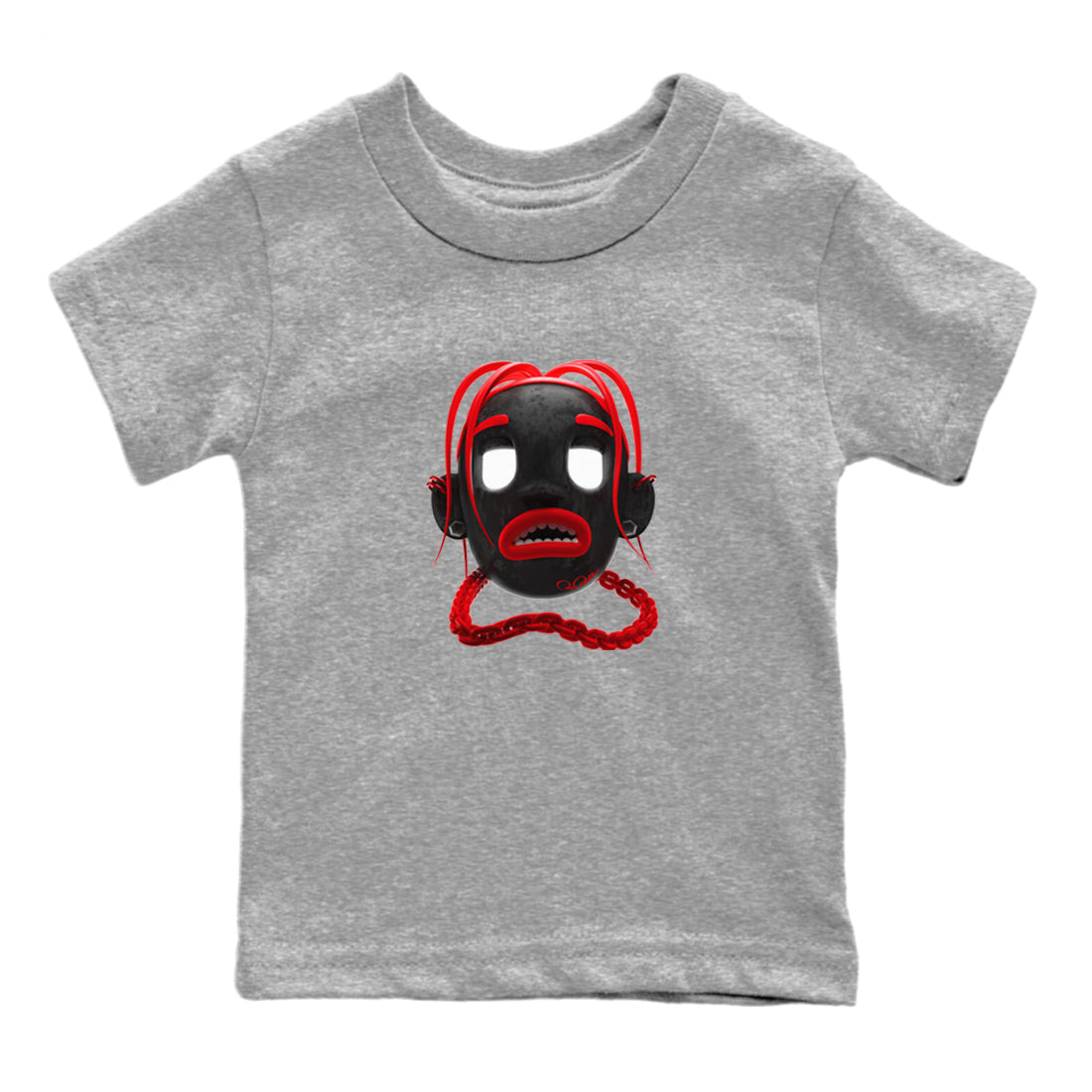 Air Jordan 6 Toro Bravo Sneaker Match Tees Goosebumps Boy Sneaker Tees 3D Graphic Design Shirts AJ6 Toro Bravo Sneaker Release Tees Kids Shirts Heather Grey 2