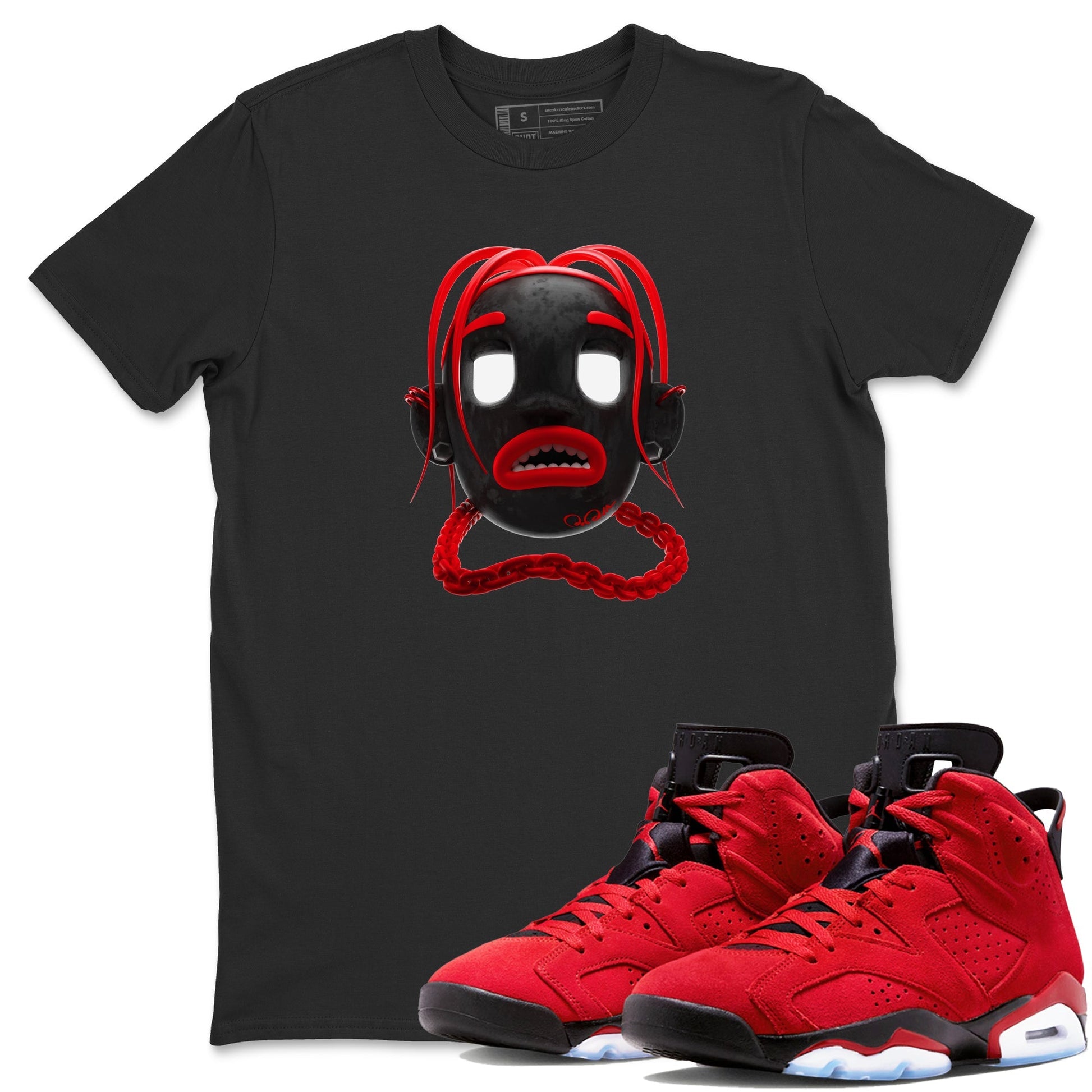 Air Jordan 6 Toro Bravo Sneaker Match Tees Goosebumps Boy Sneaker Tees 3D Graphic Design Shirts AJ6 Toro Bravo Sneaker Release Tees Unisex Shirts Black 1