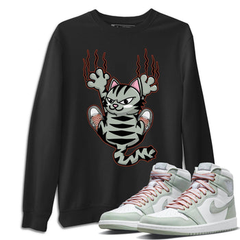 Jordan 1 Seafoam Sneaker Match Tees Scratching Cat Sneaker Tees Jordan 1 Seafoam Sneaker Release Tees Unisex Shirts