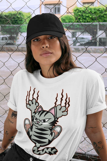Jordan 1 Seafoam Sneaker Match Tees Scratching Cat Sneaker Tees Jordan 1 Seafoam Sneaker Release Tees Unisex Shirts