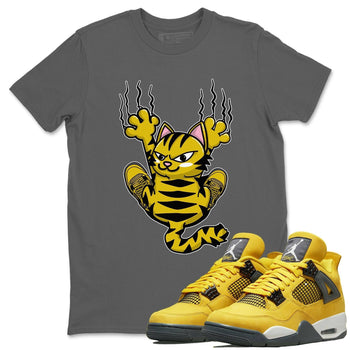 Jordan 4 Lightning Sneaker Match Tees Scratching Cat Sneaker Tees Jordan 4 Lightning Sneaker Release Tees Unisex Shirts